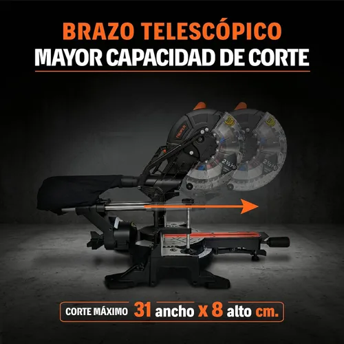 Vista 5 de Sierra ingletadora telescópica, 10