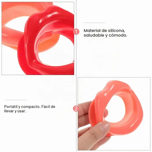 Vista 4 de ARTIBETTER 4 piezas de silicona más delgada para la cara, moldeador de labios, entrenador de sonrisa, tensador bucal para ejercicio muscular facial