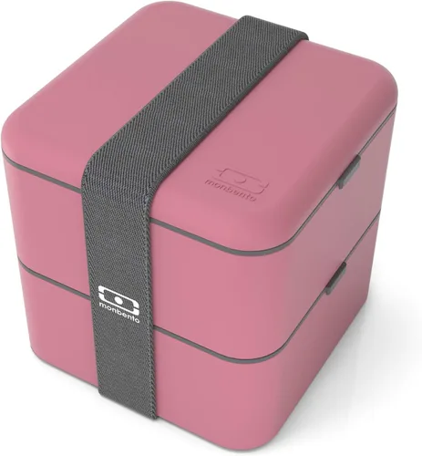 Vista 11 de monbento - Caja Bento grande MB Square Blossom con compartimentos - Lonchera a prueba de fugas para el trabajo y la preparación de comidas - Sin BPA