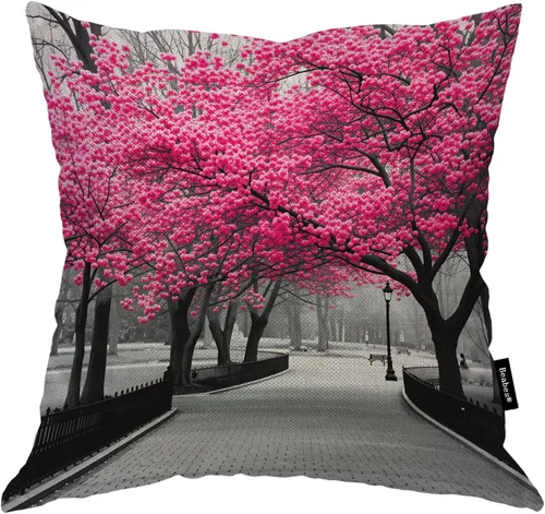 Vista 8 de Fundas de almohada de pintura artística, líneas abstractas amarillas y grises, fundas de almohada suaves, funda de cojín para sala de estar, cama