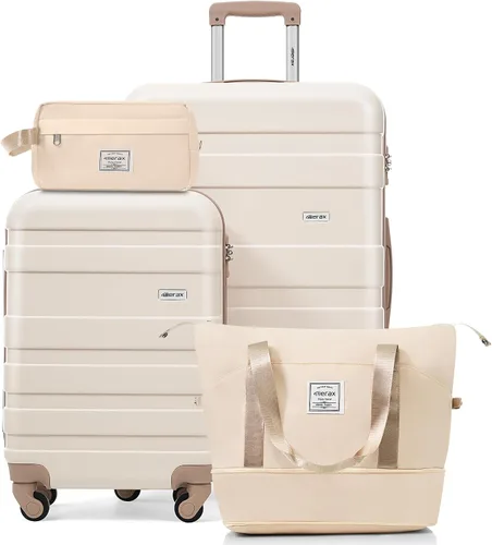 Vista 37 de Merax 3 piezas expandible ABS Hardshell equipaje Sets Spinner Wheel Maleta TSA Lock Suit Case, Apertura frontal negra, Juego de 2 piezas, Maleta