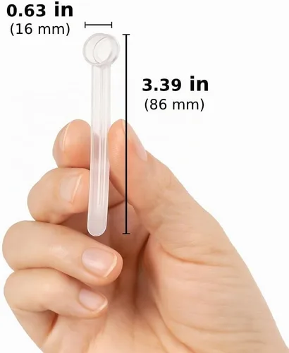 Vista 2 de Cuchara de 1/8 cucharadita (1/8 cucharadita de cucharadita) de plástico FitPowders (5, transparente)
