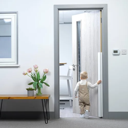 Vista 5 de Cardea - Protectores de bisagra para puerta de seguridad infantil, color blanco (paquete de 2)