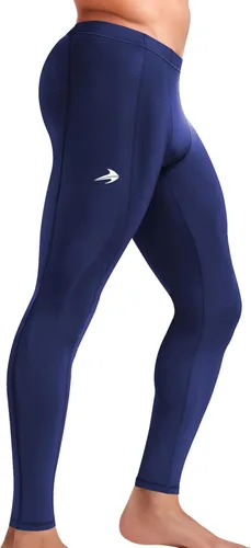 Vista 14 de CompressionZ Pantalones de compresión para hombre, para entrenamiento, deportes Leggings de capa base para correr Negro