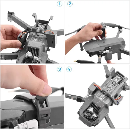 Vista 6 de Sistema Airdrop para DJI Mavic Pro, dispositivo de liberación de entrega de transporte de carga útil, liberación de cebo de pesca, gancho caída