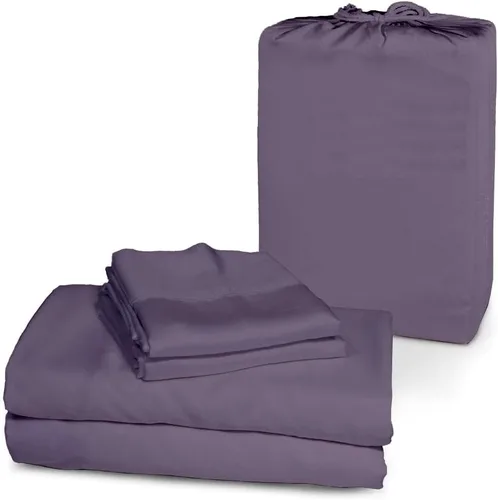 Vista 8 de Femini Fashion Juego de sábanas de 4 piezas con bolsillos extra profundos de 1000 hilos, 100% algodón orgánico, bolsillo profundo de 30 pulgadas