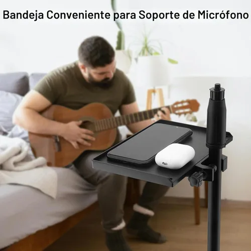 Vista 6 de RTNLIT Bandeja de soporte de micrófono 7.9 "x 5.5" abrazadera pequeña