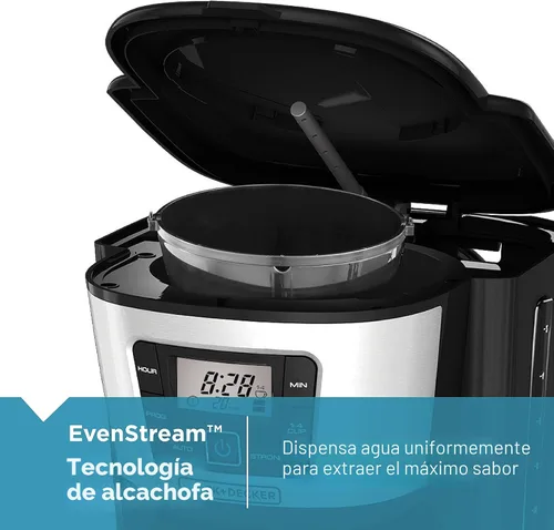 Vista 4 de BLACK+DECKER Cafetera térmica de 12 tazas, negro/plata, CM2035B