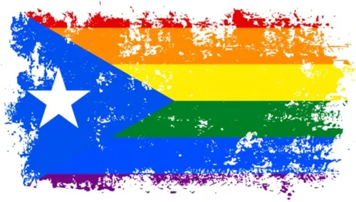 Vista 6 de Sudadera con capucha con cremallera y bandera de Arco iris Puerto Rico Lgbt Gay Pride