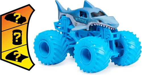 Vista 2 de Monster Jam Camión fundido a troquel 1:64 Spin Master 2022 con accesorio adicional: Megalodon Hyper Fueled