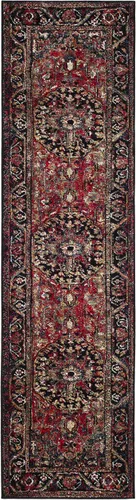 Vista 2 de SAFAVIEH Vintage Hamadan Collection - Alfombra de pasillo, 2 pies 3 pulgadas x 8 pies, diseño oriental tradicional persa, no desprende pelusa