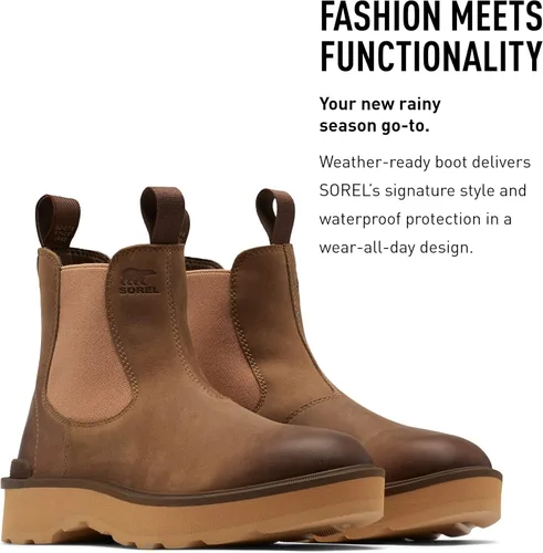Vista 3 de SOREL Botas Chelsea Hi-Line para mujer, Umber, Tawny Buff, 10.5