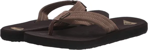 Vista 14 de Quiksilver Men's Carver Suede 3 Point Flip Flop Athletic Sandal