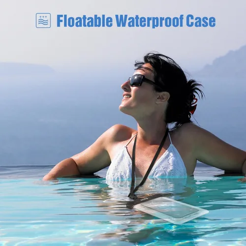 Vista 3 de JOTO Float - Bolsa impermeable flotante para teléfono celular, funda impermeable universal para iPhone 13 Pro Max 12 11 XS XR 8 7 Galaxy Pixel hasta