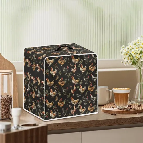 Vista 76 de Funda para cafetera, poliéster, azul, se adapta a la mayoría de máquinas de café estándar, protector resistente al polvo, huellas dactilares Playa
