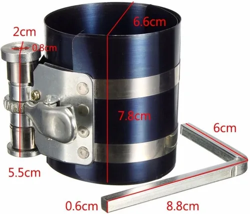 Vista 4 de Herramienta de compresor de anillo de pistón de motor de automóvil y alicates de anillo de pistón para tornillos de seguridad ajustables
