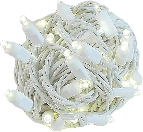 Vista 7 de Novelty Lights - Juego de mini luces LED de Navidad con 50 luces parpadeantes, multicolor, cable verde, 25 pies
