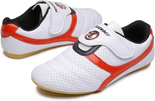 Vista 6 de MSMAX Zapatos de artes marciales para niños, zapatos de Kung Fu Tai Chi, zapatos de boxeo de taekwondo para hombres