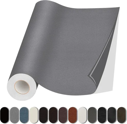 Vista 15 de Lifeshoon Parche de reparación de cuero, reparación de cuero autoadhesiva, cinta de parche de vinilo grande para sofás, muebles, asientos de Negro