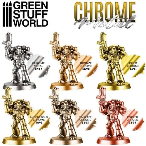Vista 3 de Green Stuff World para Modelos y Miniaturas Pintura Cromo – Hojalata 3693