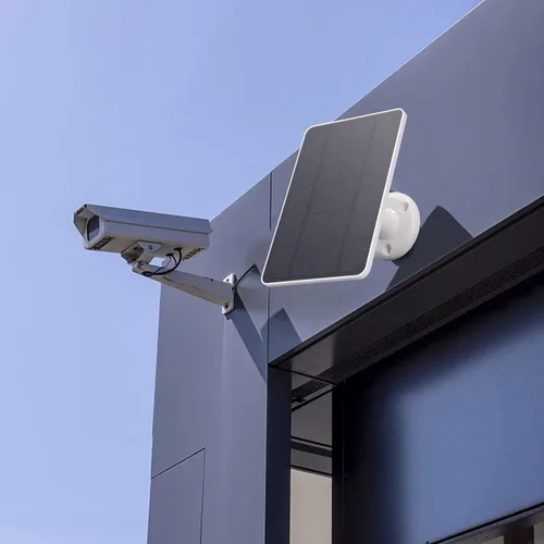 Vista 5 de Panel solar de 4W 5V para cámara al aire libre, para cámara con interfaz micro USB, para cámara de reflector, energía solar para el sistema