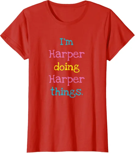 Vista 79 de Harper - Camiseta de regalo para niños con texto personalizado