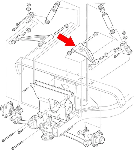 Vista 6 de Brazo de control del carro de golf Delta A-Plate para 2004 en adelante Club Car Precedent Models102287301 103388501