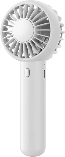 Vista 10 de Gaiatop Mini ventilador portátil, pequeño y potente, diseño lindo de 3 velocidades, ventilador de mano personal y escritorio con base, ligero