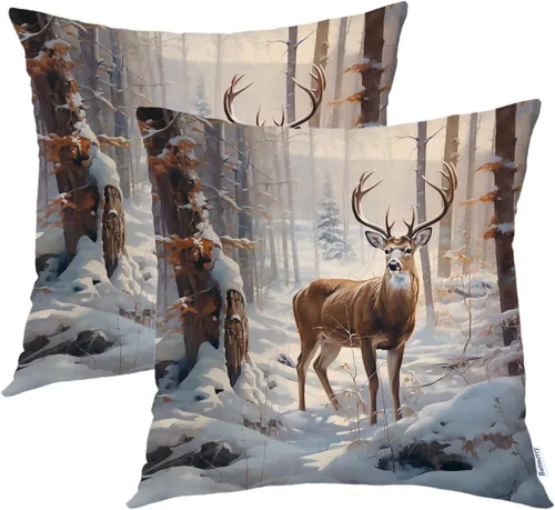 Vista 45 de Batmerry Fundas de almohada decorativas con estampado digital de hojas verdes y gatos negros con estampado digital para sofá, cama, cremallera