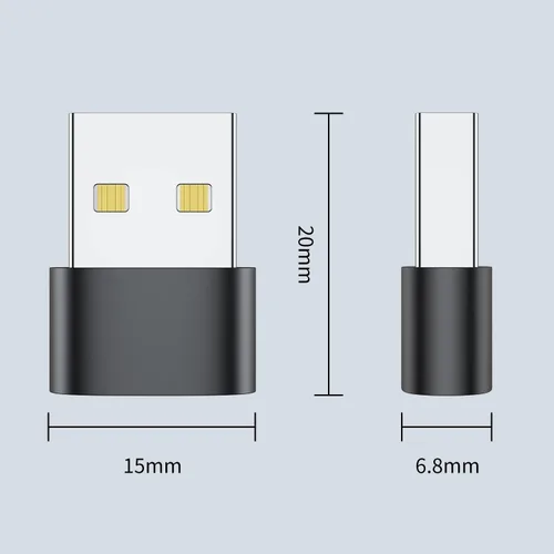 Vista 5 de Adaptador USB C hembra a USB macho (paquete de 8), adaptador de cable de carga tipo C a USB A para iPhone 11 12 13 14 15 Pro Max, Samsung Galaxy