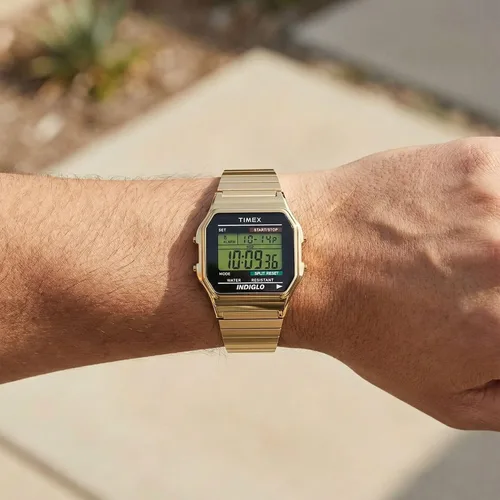 Vista 6 de Timex Reloj digital clásico de 34 mm, para hombre