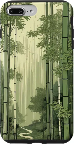 Vista 9 de Funda para iPhone 14 con diseño de bosque japonés de bambú vintage Ukiyo-e Art