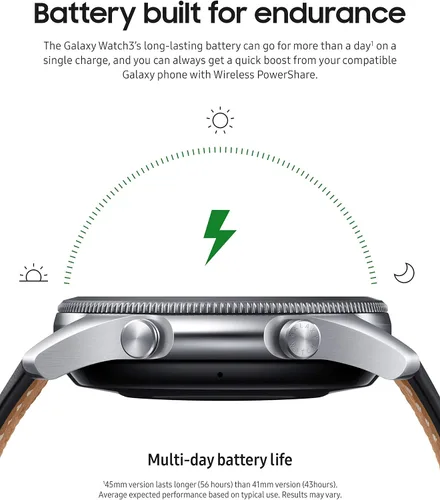Vista 4 de Samsung Galaxy Watch3 Watch 3 GPS Bluetooth LTE Smart with Advanced Health Monitoring Fitness Tracking and Long Lasting Battery Renewed