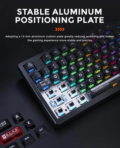 Vista 7 de DAREU EK75RT - Teclado para juegos con cable de disparo rápido, interruptor magnético de efecto Hall, accionamiento ajustable, 75% TKL con perilla