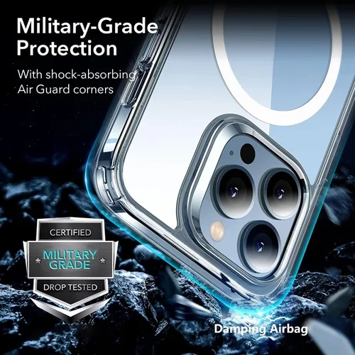 Vista 2 de Funda magnética transparente para iPhone 7 Plus, compatible con MagSafe, protección de grado militar, parte trasera dura resistente al amarillo