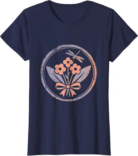 Vista 10 de Flowy Sundress in Ocean Breeze Summer Fashion T-Shirt Navy Blue