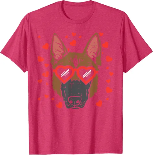 Vista 25 de Camiseta de regalo para perro con cara de pastor alemán, Negro, S