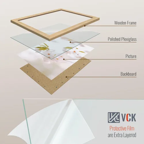 Vista 103 de VCK Marcos para póster de madera maciza de 22.375 x 34 pulgadas, marco de fotos A1 negro con montaje en pared, paquete de 3