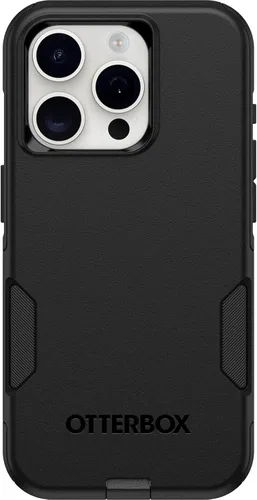 Vista 5 de OtterBox Funda para iPhone 15 Pro (solo la serie) Commuter - NEGRO, delgada y resistente, apta para bolsillo, con protección de puerto