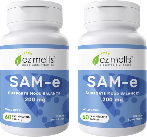 Vista 8 de EZ Melts Suplemento SAM-e soluble de 200 mg, sin azúcar, suministro de 1 mes - 1 paquete