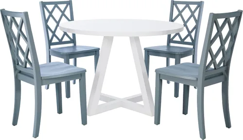 Vista 39 de Powell Silla auxiliar de comedor Conolly Blue Graphite