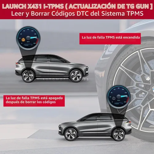 Vista 4 de LAUNCH X431 i-TPMS (Actualización de TS Gun) Detector de Presión de Neumáticos TPMS, Activar/Reaprender, Herramienta de Diagnóstico TPMS Compatible