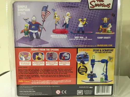 Vista 2 de Simpsons McFarlane Homer & Bart Figura - Serie 1 "Pie Man & Cupcake Kid