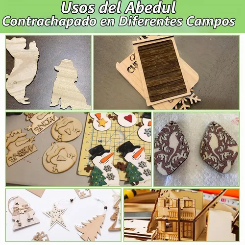 Vista 6 de 12 piezas de hojas de madera contrachapada de abedul báltico de 16 x 12 x 1/16 pulgadas, hojas de madera contrachapada sin terminar para artes