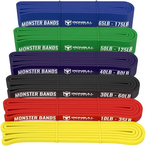 Vista 7 de Bandas elásticas prémium de resistencia para pullups; bandas de movilidad, de levantamiento de peso, para pullups, extradurables y resistentes