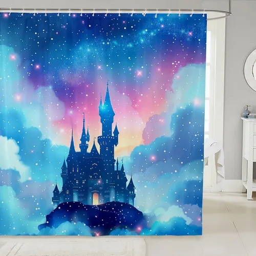 Vista 26 de Butterfly Shower Curtain Bohemian Bathroom Shower Curtain Set for Kids Adult Sun Moon Bath Curtain Yellow Butterfly Waterproof Curtains Room Decor