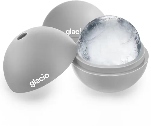 Vista 10 de Moldes para cubitos de hielo, paquete de 2 bandejas de silicona para 8 Cubo de 2" (negro)