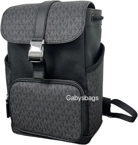 Vista 4 de Michael Kors Cooper MK Logo Mochila deportiva grande (negro), Negro