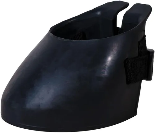 Vista 4 de Dura-Tech Botas protectoras de goma para caballo, máxima protección de pezuñas, ideal entre bordes o zapatos perdidos, estilo fácil de poner, correa