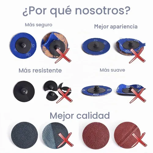 Vista 5 de Tshya Disco de molienda de cambio rápido, 50 discos de lijado de 2 pulgadas, disco giratorio recubierto de circonita para preparación de superficies